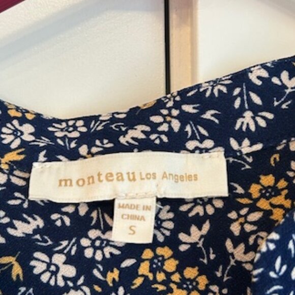 Monteau Los Angeles Floral Summer Dress Size Small - Picture 3 of 5